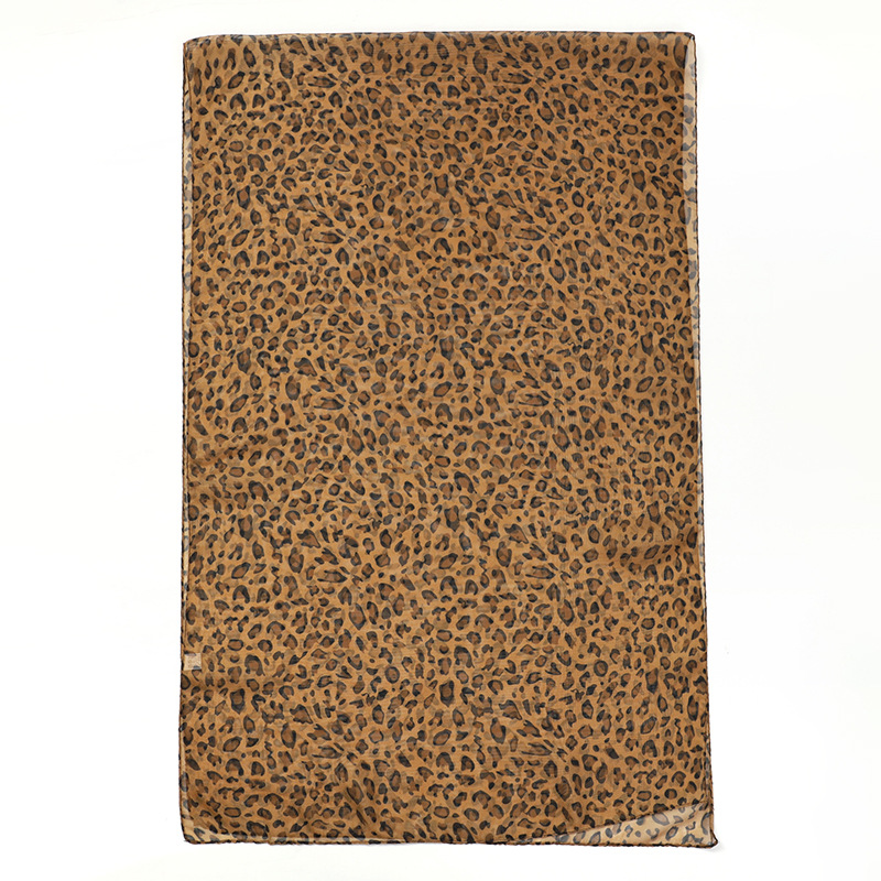 60g Weight Scarf Classification Daily Occasion Chiffon Material Color Block, Leopard, Notes Pattern All Seasons Season Women's Gender Elegant, Simple Style Style Women's Elegant Simple Style Color Block Leopard Notes Chiffon Scarf 29