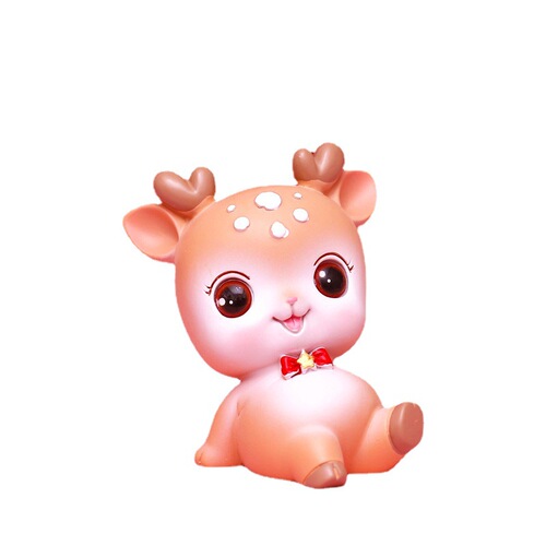 Ins style girl's original heart little cute deer ornament cake baking decoration small gift resin crafts gift