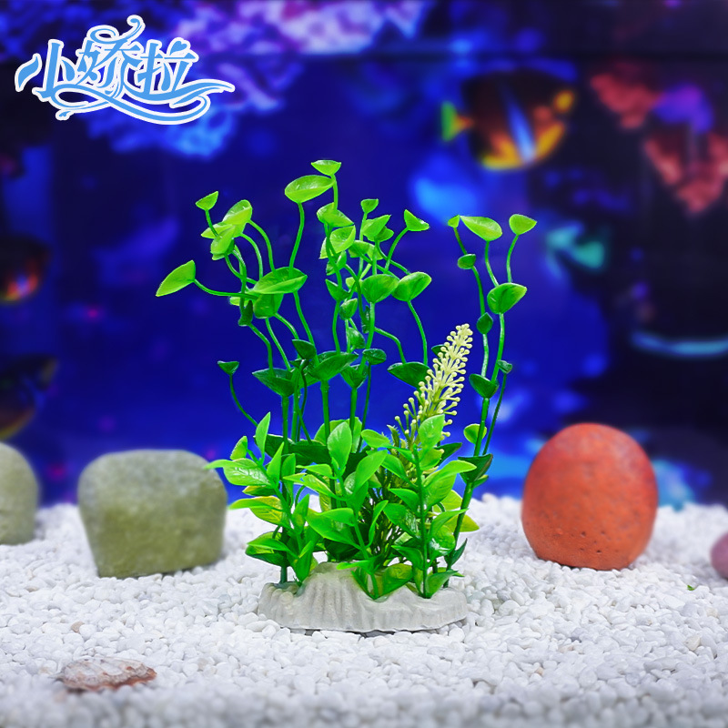 Venta caliente transfronteriza simulación guisantes plantas de agua acuario bonsai decoración flor de plástico guisante hierba olla de tortuga paisajismo