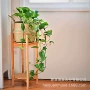 落地实木植物高筒花架