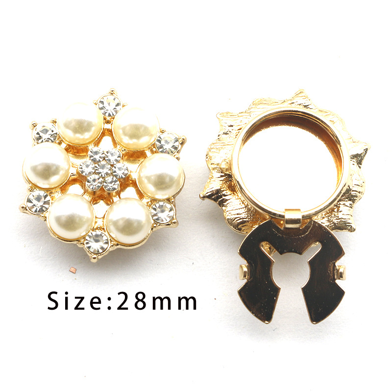 All Seasons Season Women's Gender 10 PCS/Package Elegant Glam Flower Copper Plating Artificial Pearls Rhinestones Women's Cufflinks