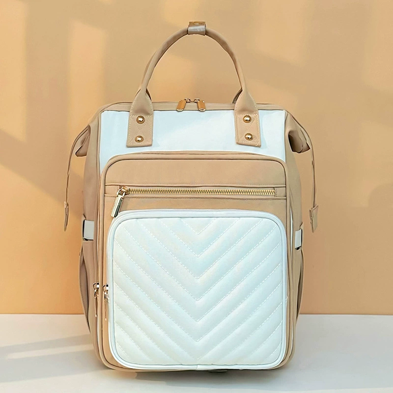 Сумка для матери и ребенка, новый стиль, двухплечевая волнистая сумка, трехслойная сумка для подгузников, большая вместительная дорожная сумка для беременных, дорогая сумка для мамы