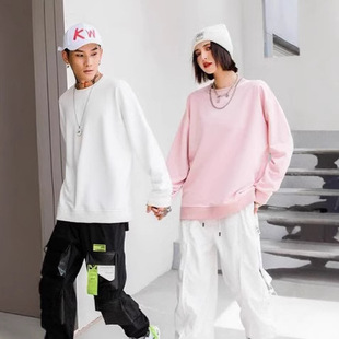 Loose-Fitting Crew Neck Sweatshirt with Dropped Shoulders, Wholesale in Stock, Suitable for Activity Wear, Class Uniforms, Advertising Shirts, with Printing, Graphic Printing, Heat Transfer, and Digital Printing