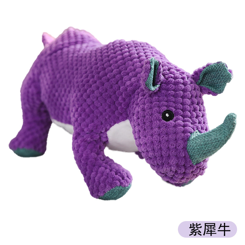 30cm 보라색 코뿔소 - BB를 누르면 짖는다