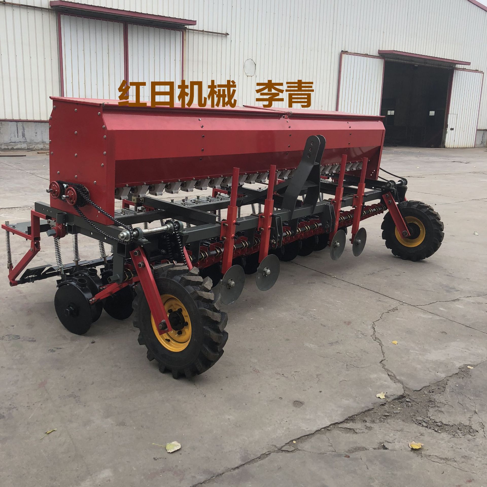 出口24行小麦播种机    小麦稻谷精播追肥机  拖拉机带小麦播种机