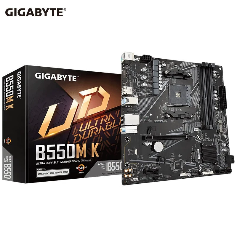 Материнская плата (GIGABYTE) B550M-K, AM4 micro-ATX, совместима с AMD Ryzen 5600G/5700G