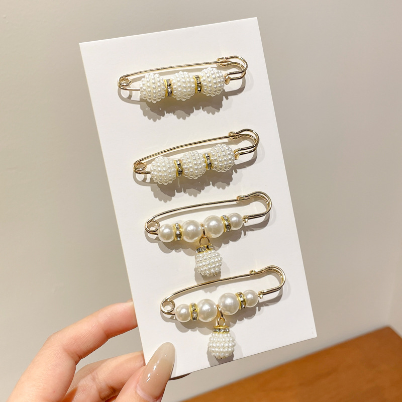 Falda con hebilla de cintura de perlas, circunferencia de cintura grande, cambio de artefacto, hebilla anti-luz, ropa, broche de diseño fijo