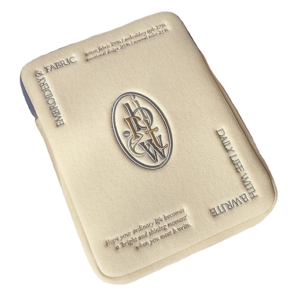 South Korea new B. w **te ins style simple letter tablet bag computer bag ipad notebook protective case bag