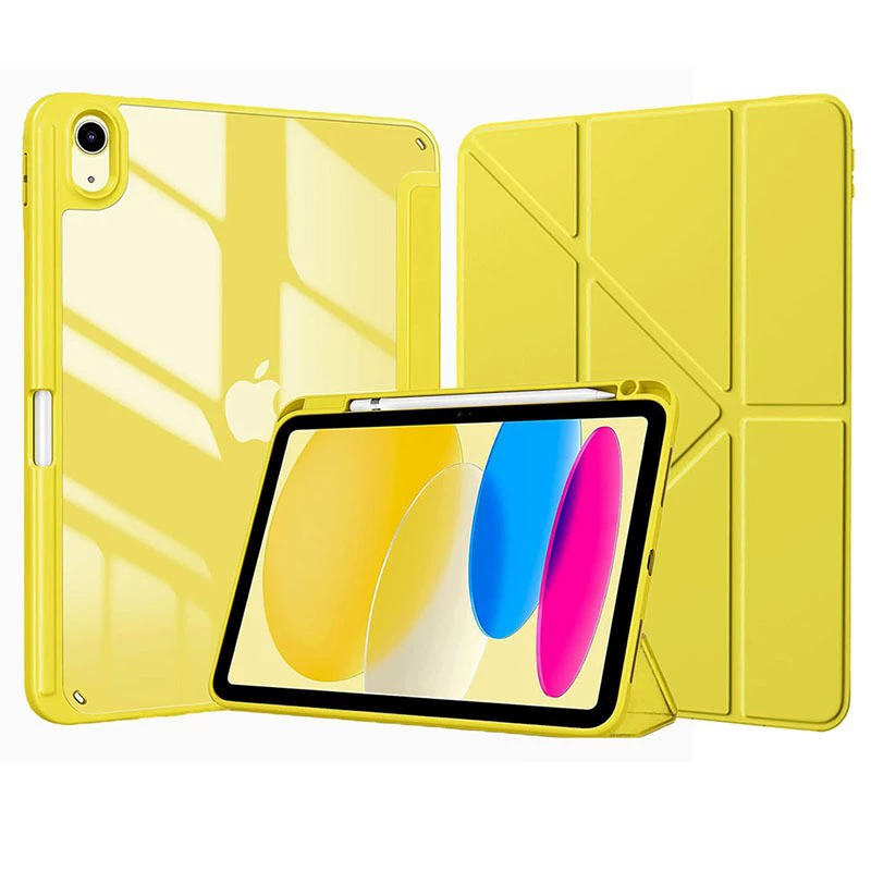 Чехол для iPad (iPad 10‑го/11‑го, Air 4/5/11, mini 6/7) прозрачная акриловая панель, держатель для пера, мягкий бампер