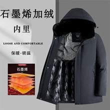 中老年加绒加厚棉衣2025新款商务休闲外套男士冬季爸爸装羽绒棉服