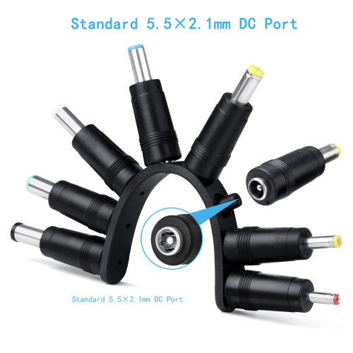 DC power cord USB to 5.5*2.1 multi-function dc interchangeable plug USB to 5521 male 8-in-1 charging cable