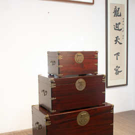 香樟木箱全樟木衣箱储物箱陪嫁樟木箱中式实木字画箱妆嫁樟木箱子