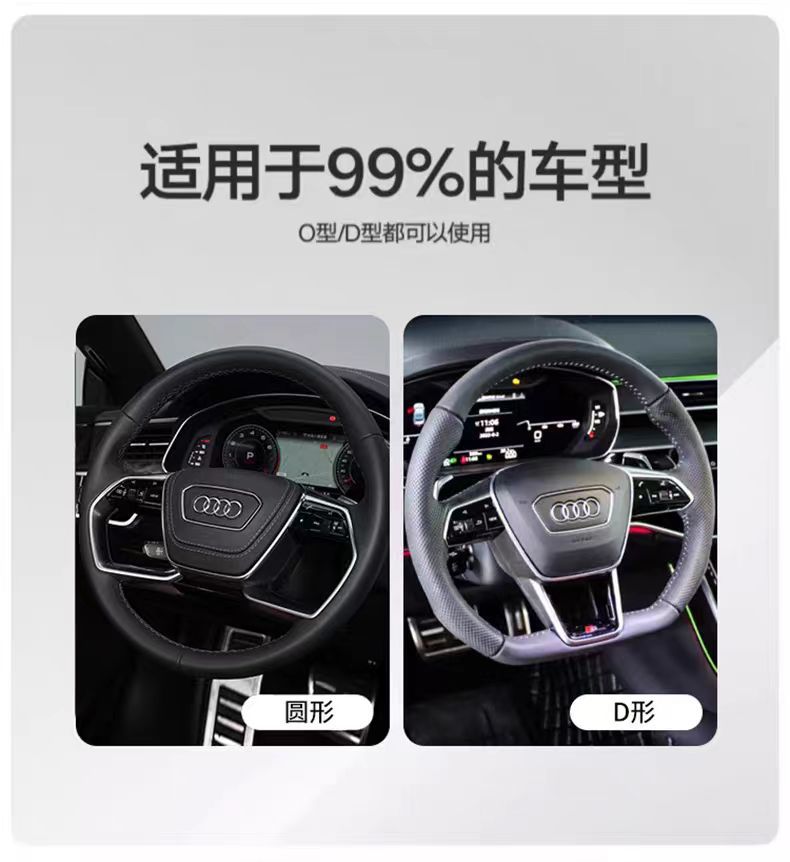Hand-Stitched Steering Wheel Cover, Breathable, Non-Slip, Universal for All Seasons, Genuine Leather Car Steering Wheel Cover, Volkswagen Steering Wheel Cover, Car Aromatherapy