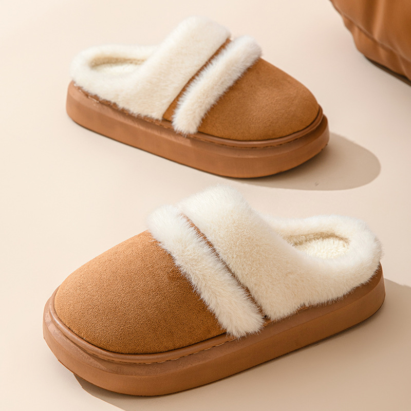 thumbnail image 1 of Zapatillas de algodón para mujer Maillard Zapatillas de casa de interior de otoño e invierno para parejas Zapatillas cálidas antideslizantes de suela gruesa para uso exterior, 1 of 5