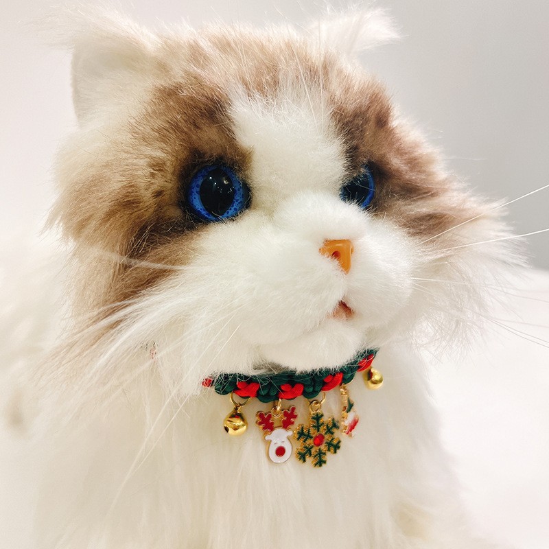 亚马逊新品宠物项圈猫咪围脖 INS日韩圣诞节饰品铃铛领结可爱围脖