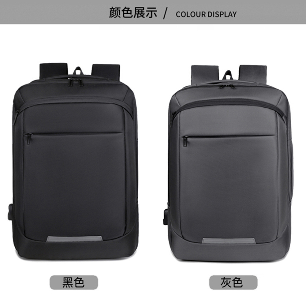 La nueva mochila para computadora se puede imprimir con logotipo, mochila de viaje, mochila de negocios de varios compartimentos para viajeros simples