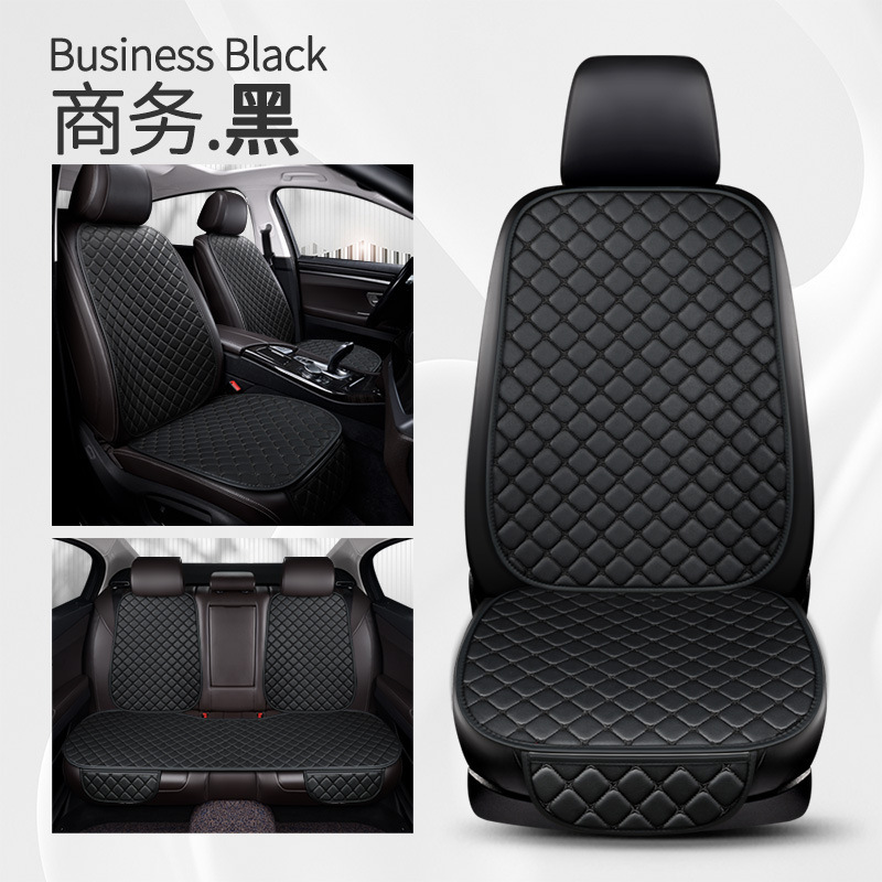 Set | Universal Seat cushion, seat cover - four-point-star-black-seven-piece-set