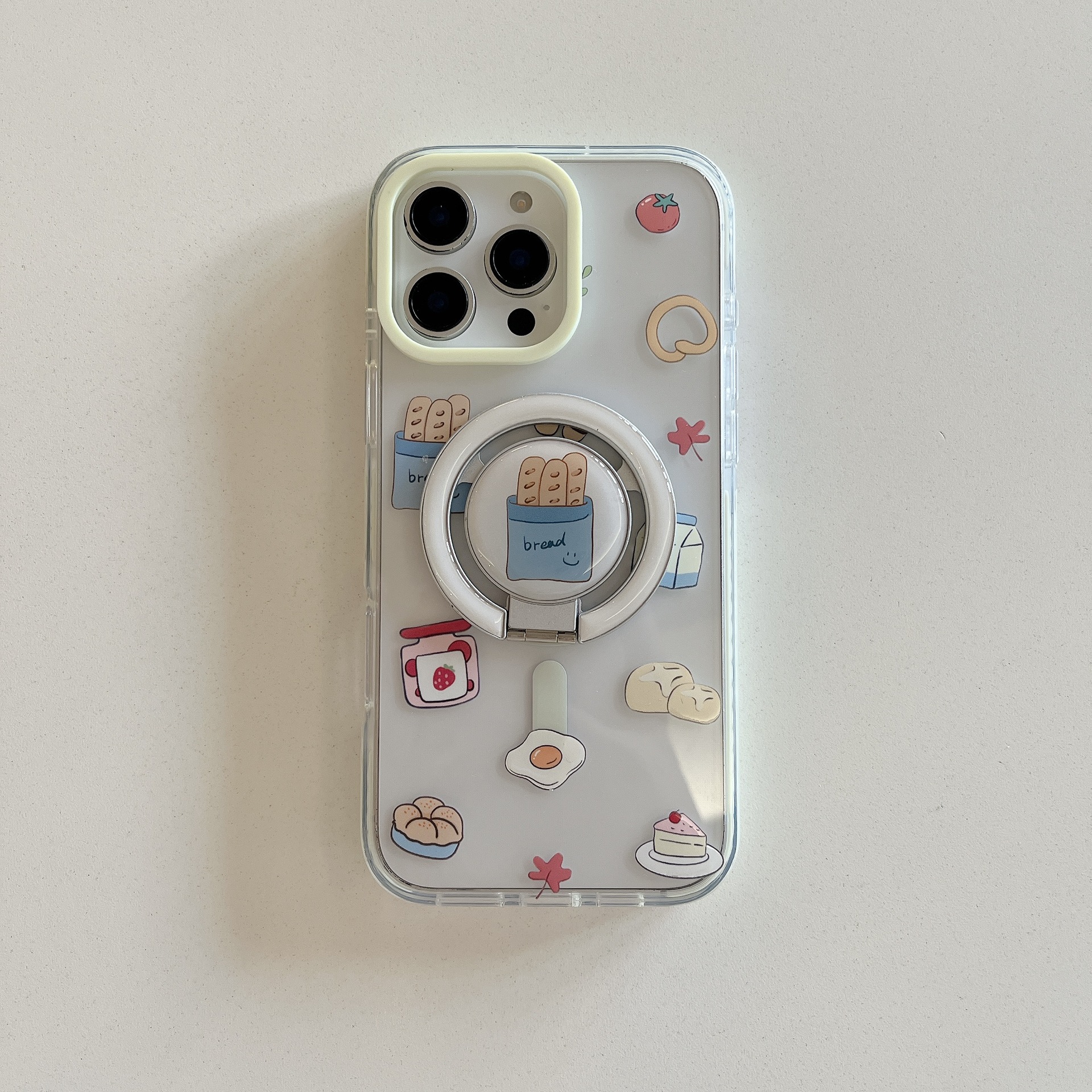 Postre fresco pequeño de nicho simple para Apple 16ProMax soporte magnético 15Pro personalidad pareja de 14PM