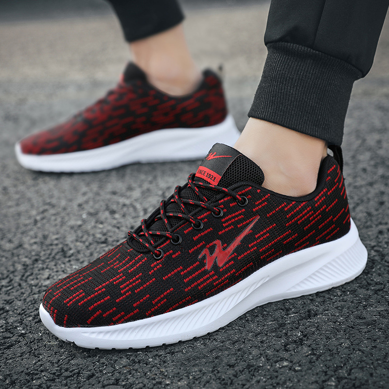 雙星品新款夏季運動鞋男防滑透氣藍色男士鞋子網面鞋跑步鞋百搭