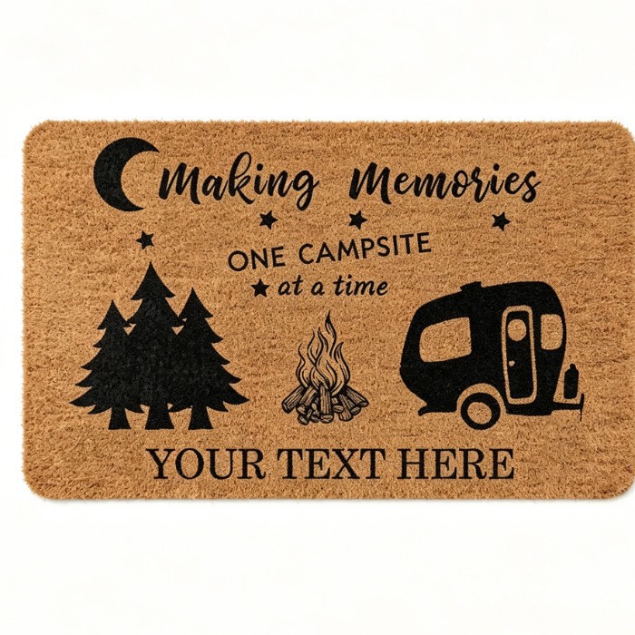 Cross-Border Rv Door Mat, Faux Coconut Palm Carpet, Entryway Dirt-Resistant Mat, Non-Slip, Easy to Maintain, Label and Shipping Available