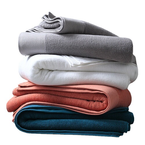 Pure cotton large bath towel 90*180 towel 40*80 thickened hotel beauty salon club towel set with embroidered logo