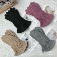 冬の手袋は純色のアイデアを研磨しないで、屋外の保温は手袋に乗ります。