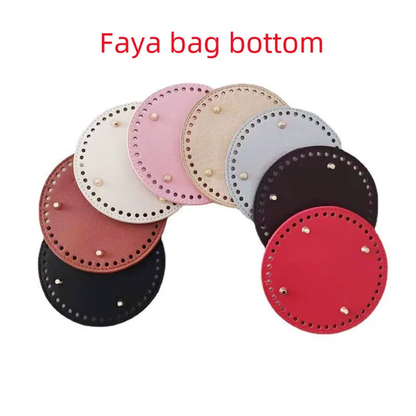 DIY Hand-Woven Bag Bottom 15cm Round Leather Bottom Plate Luggage Hardware Accessories Spot Wholesale