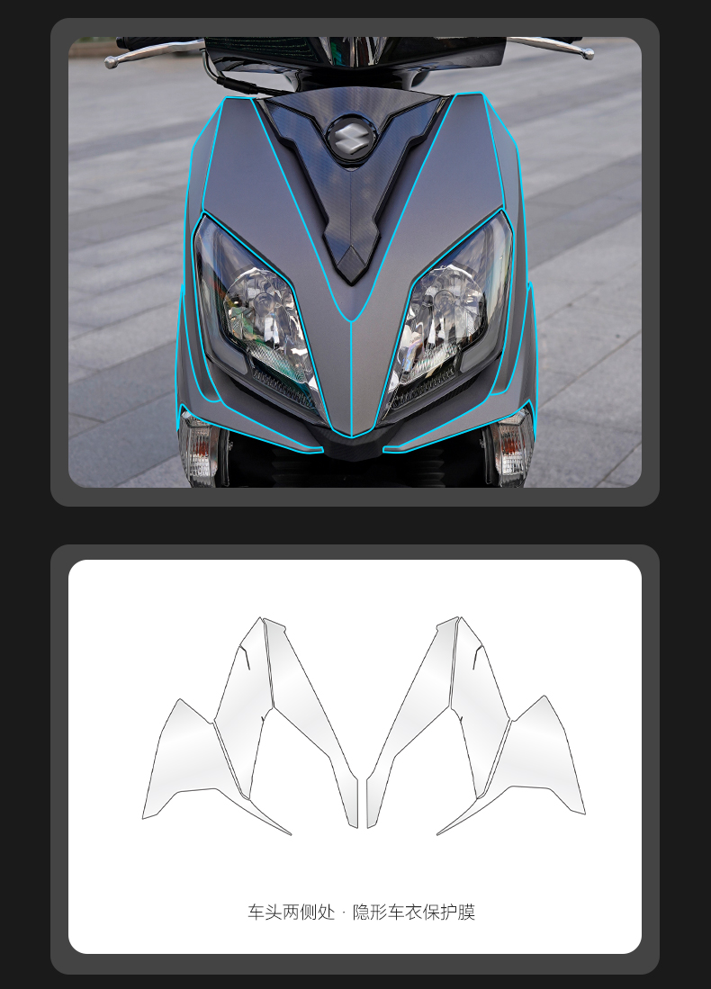 Suitable for 22 models of Suzuki UY125, invisible car body protection film, transparent TPU anti-scratch modification accessories