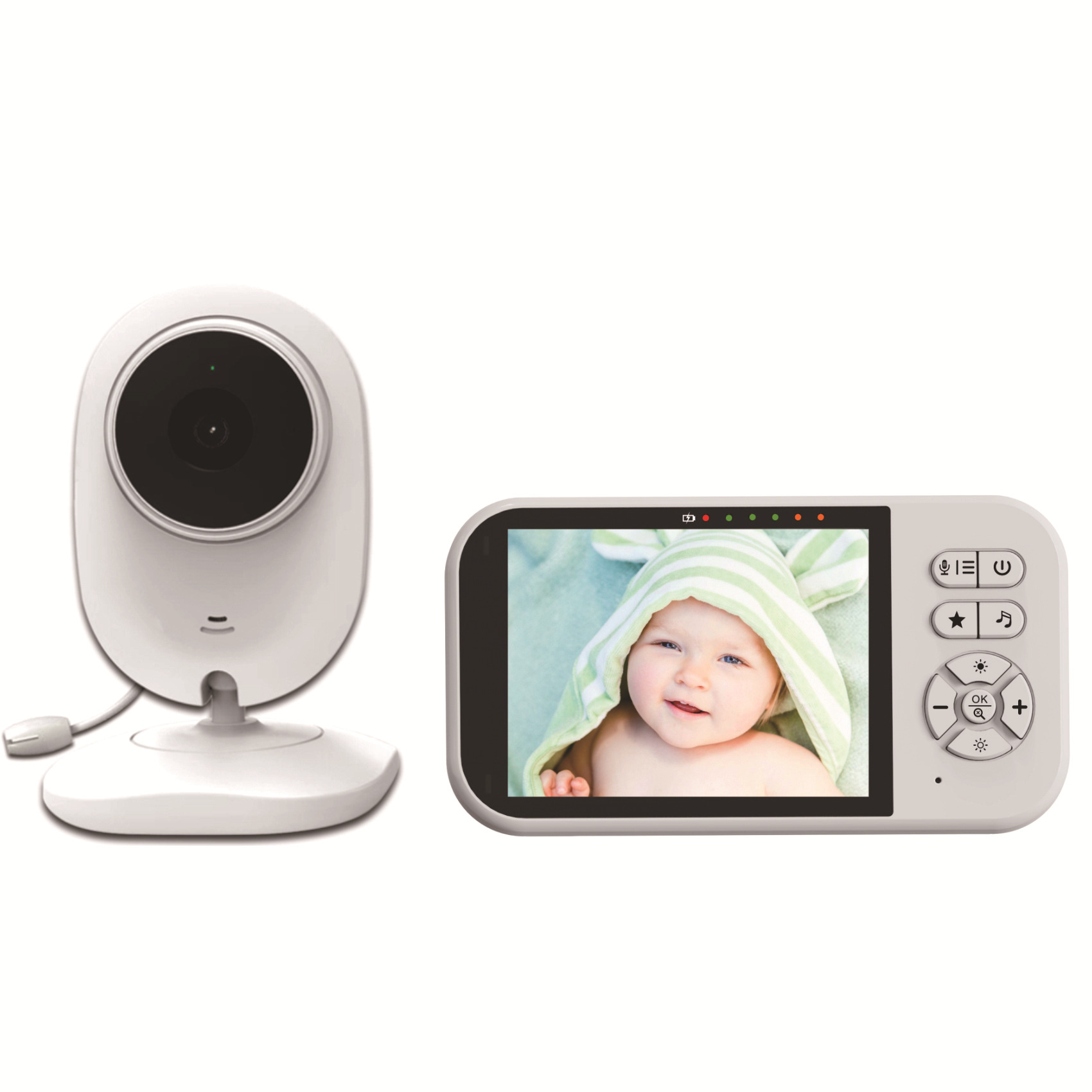 3.5 inch LCD HD baby monitor wireless monitoring two-way intercom night vision infrared baby monitor
