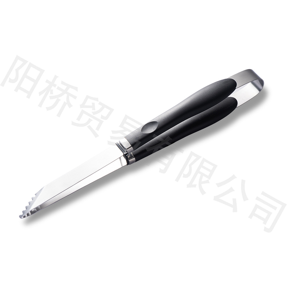 Fábrica directa Amazon camping BBQ combinado herramientas de barbacoa mango de plástico de acero inoxidable set de parrilla