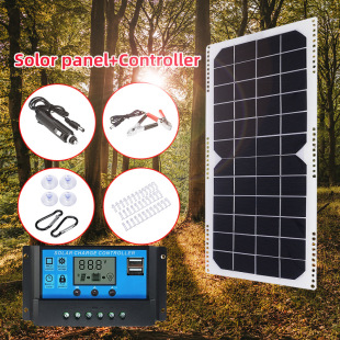Cross-Border Exclusive 10W Solar Panel DIY Splicing Hinge Model Can Be Connected in Parallel with 100W Photovoltaic System Components 12V