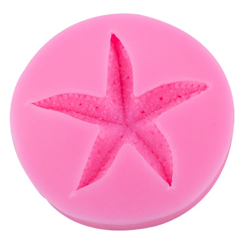 Simulación estrella de mar silicona molde aromaterapia vela yeso hecho a mano jabón fondant chocolate decoración Accesorios