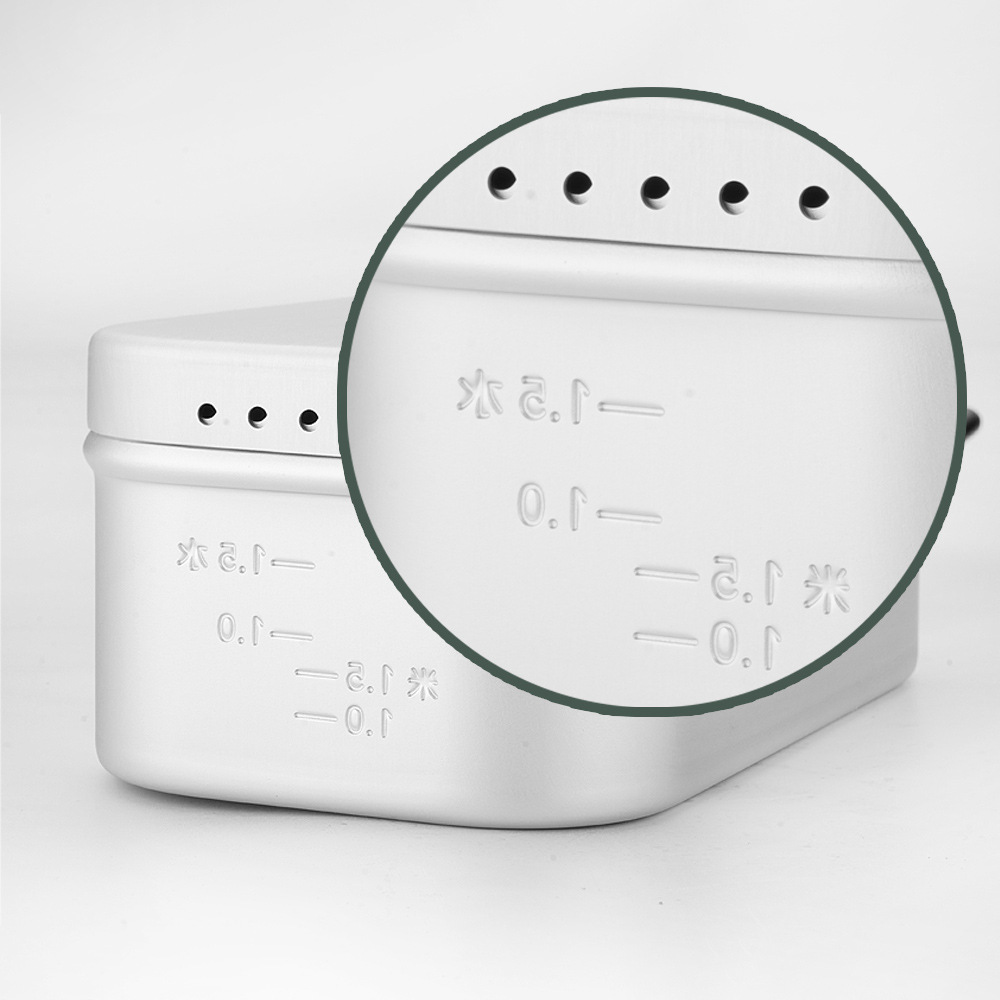 Alivio de presión de aluminio japonés caja de almuerzo al aire libre camping cocinar arroz caja de almuerzo portátil mango plegable caja de almuerzo