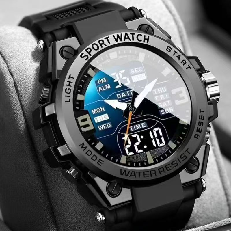 Foreign trade cross-border wholesale men's watches 2024 new multi-functional sports waterproof electronic watches student watches
