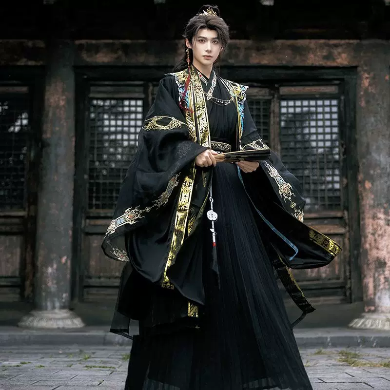 ชุดฮั่นฝูผู้ชาย สไตล์เว่ยจิน ดีไซน์จีนโบราณ