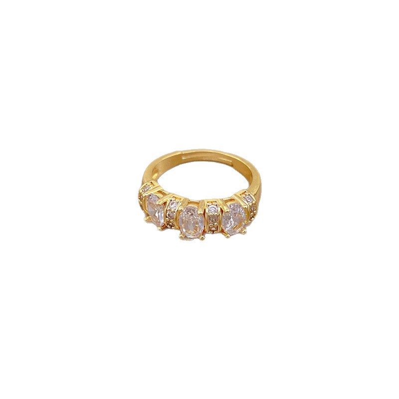 Light Luxury Full Diamond Personalized Ring With Adjustable Opening Simple Hand Ornament Japanese Ring Couple Ring_voghion.com