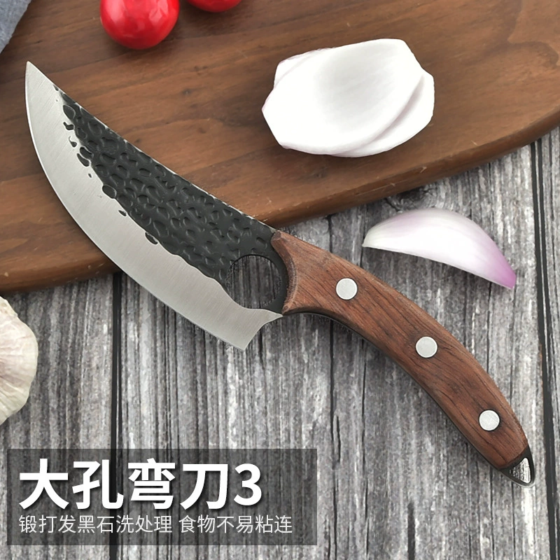 Кованый потрошильный нож, мясник, нож для забоя свиней, ручной прямой острый разделочный нож для мясника