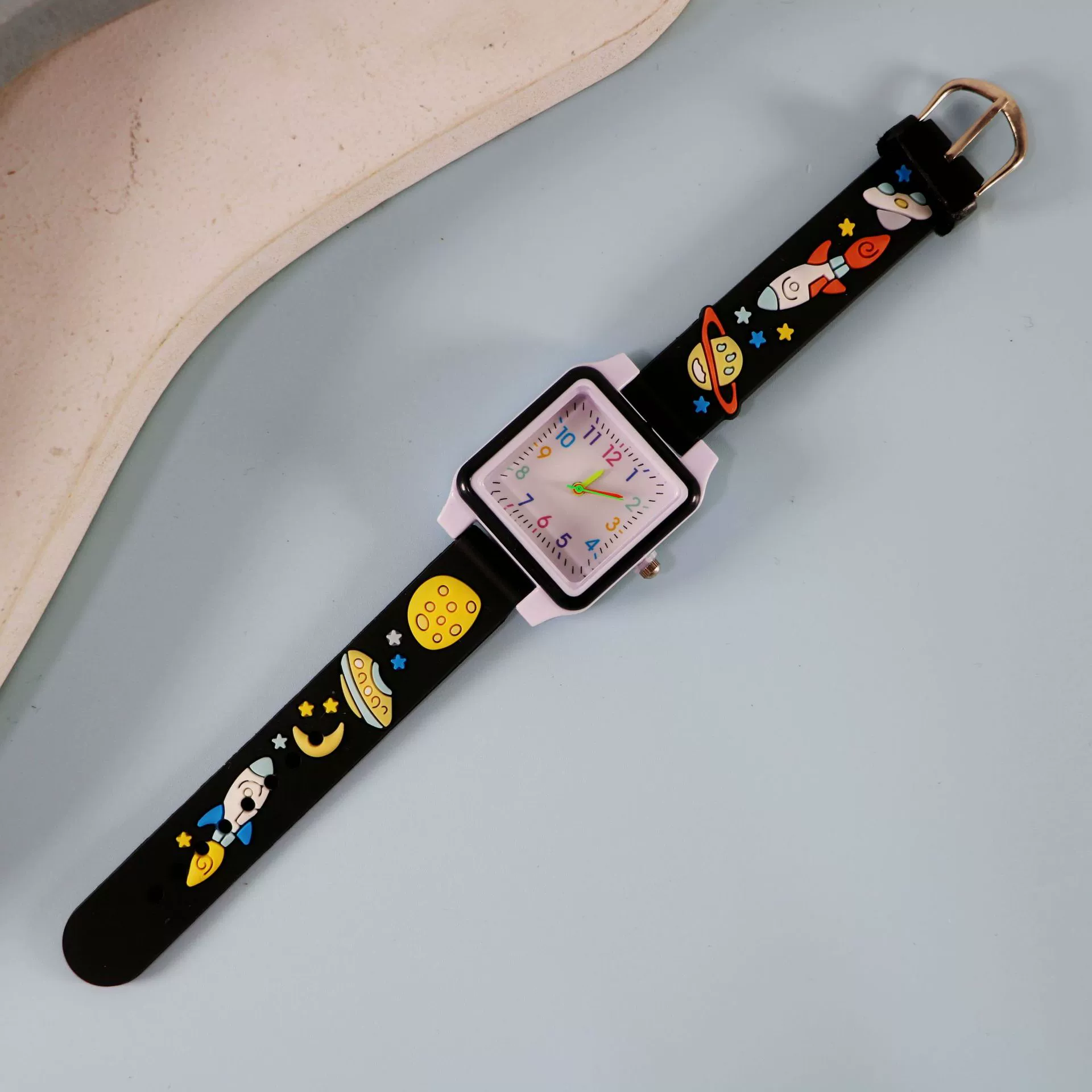 Silicone children's watch with gears, children's quartz watches