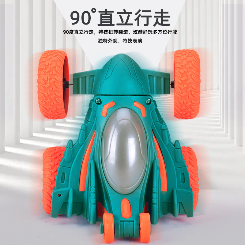 Venta caliente transfronteriza de cuatro vías de control remoto inalámbrico coche de acrobacias rodantes con luz eléctrica volquete coche niño coche de juguete de control remoto