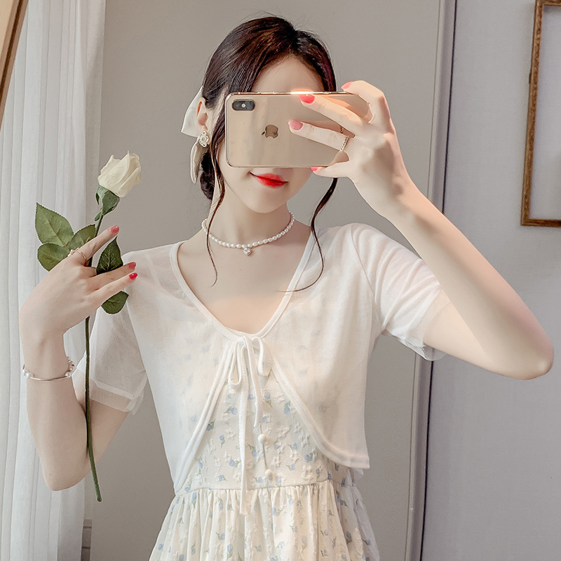Summer fashionable design short knitted cardigan