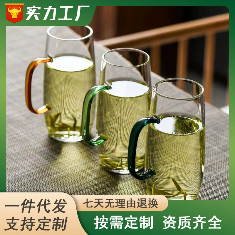 High borosilized glass bubble cup with a single -layer office water cup with a simple single cup with a simple single cup