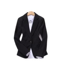 春秋款黑色小西装外套女士职业装学生面试正装白领气质装酒店工装