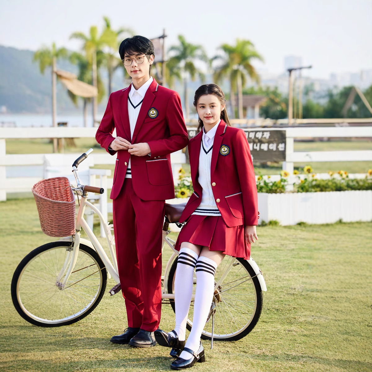 Spring 2025 New Korean Style Suit Jacket Plaid Pleated Skirt suit Student Uniform JK Uniform