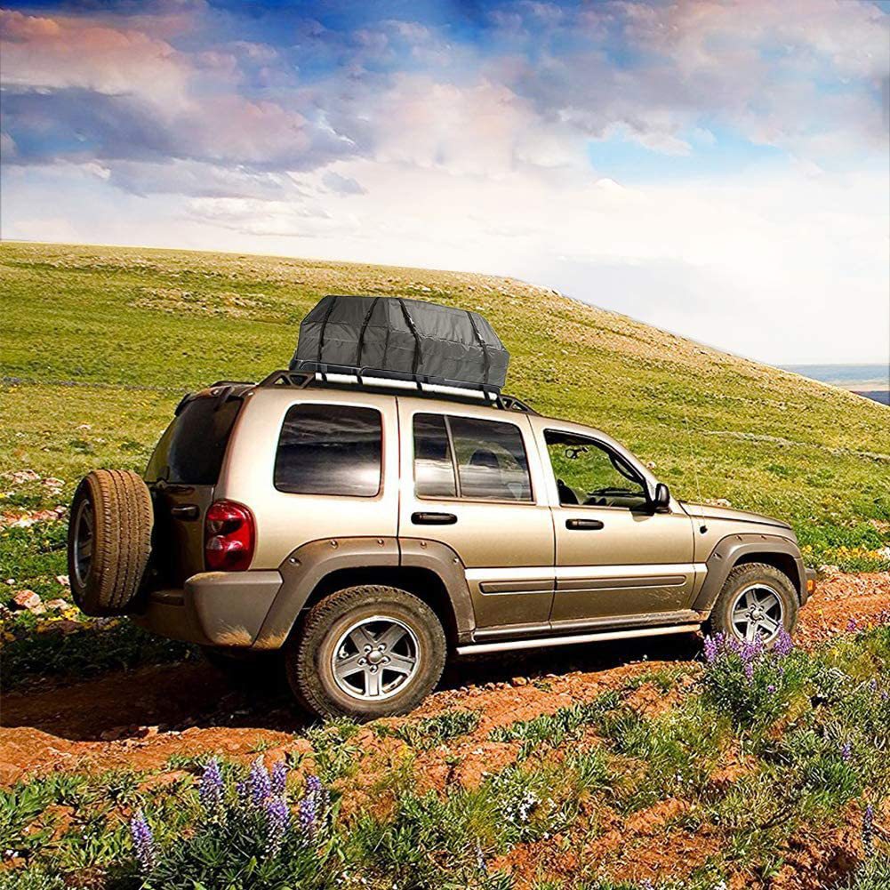 Cross-border bestseller: Thickened 600D Oxford cloth car roof luggage bag, waterproof and sun-resistant car roof bag