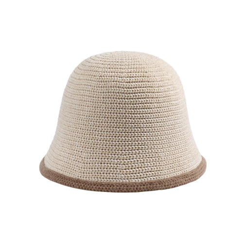 Autumn and winter chenille fisherman hat women's warm and face-blocking new style versatile knitted basin hat cold-proof bucket hat