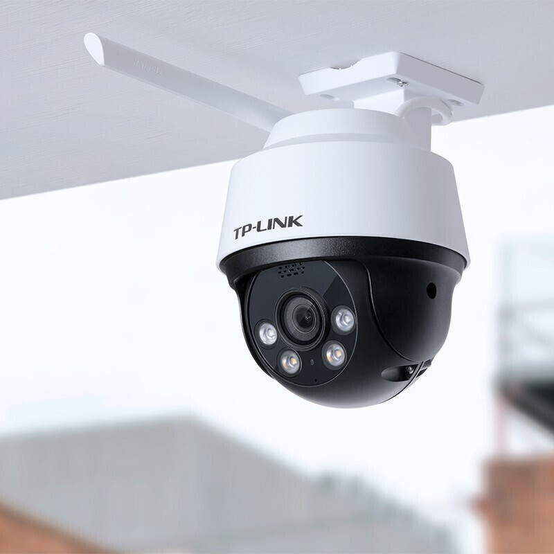 普联（TP-LINK） 全彩摄像头 家用室外球机无线WiFi手机远程 