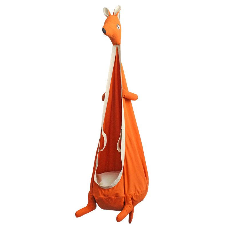Ins-style cotton cartoon kangaroo swing chair household children indoor outdoor balcony hammock toy