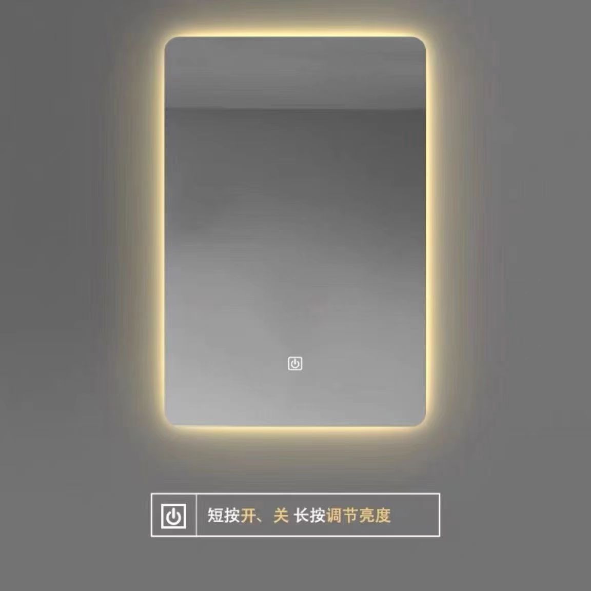 Espejo inteligente pantalla táctil LED espejo de baño de pared inodoro anti-nebble espejo de maquillaje con lámpara espejo de pared