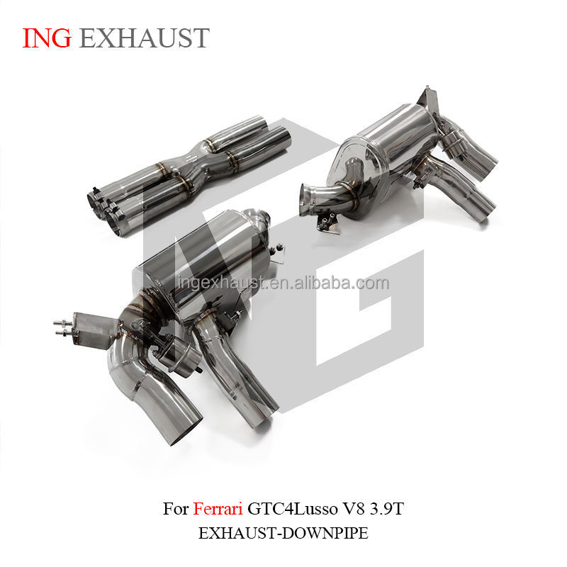 Suitable for Ferrari GTC4 Lusso V8 3.9T stainless steel exhaust with silencer valve