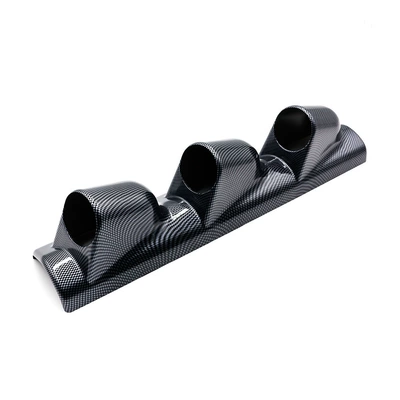 Car Modification Dashboard Bracket 3-Hole Carbon Fiber Mount 52mm Universal A-Pillar Racing Left-Hand Drive Cover